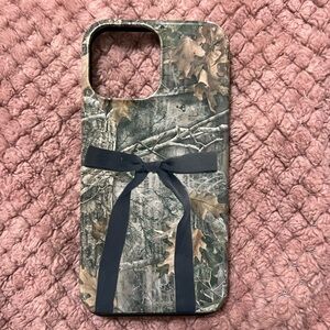 Camo Phone Case with Black Accents (13 pro max)